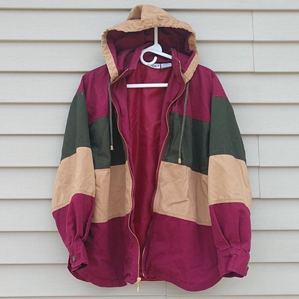 Vintage fall colorblock coat